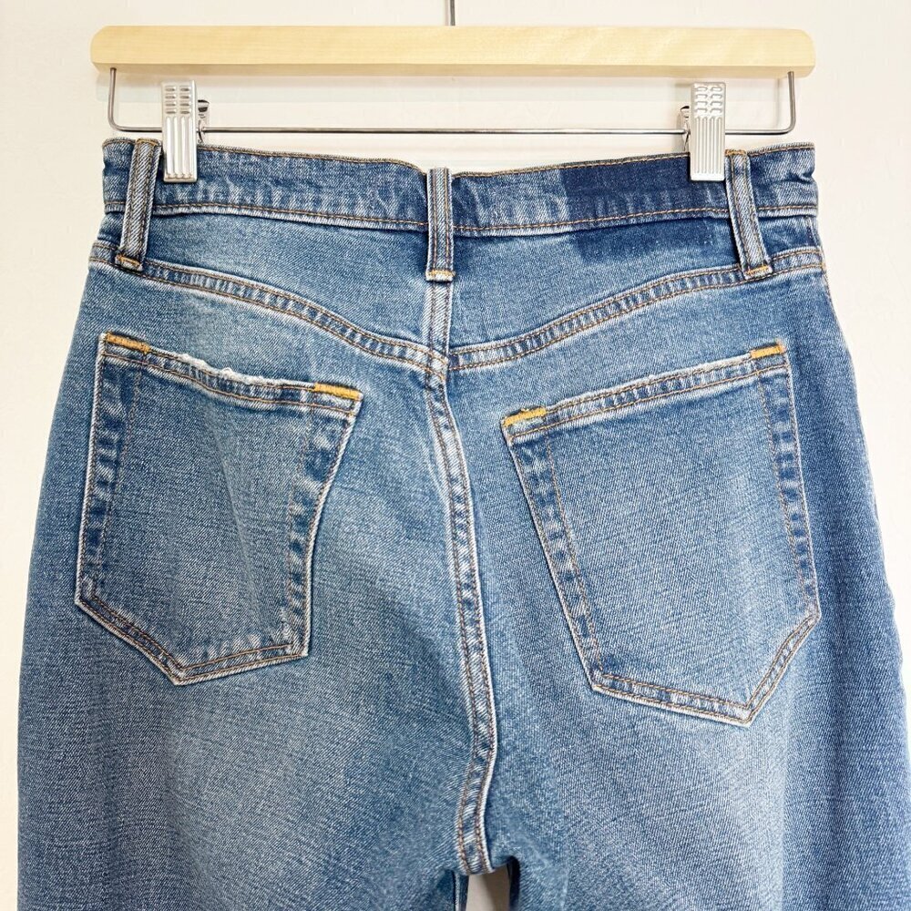 Abercrombie Ankle Straight Jeans 27 Short Blue Distressed 90s Streetwear Grunge - Picture 5 of 6